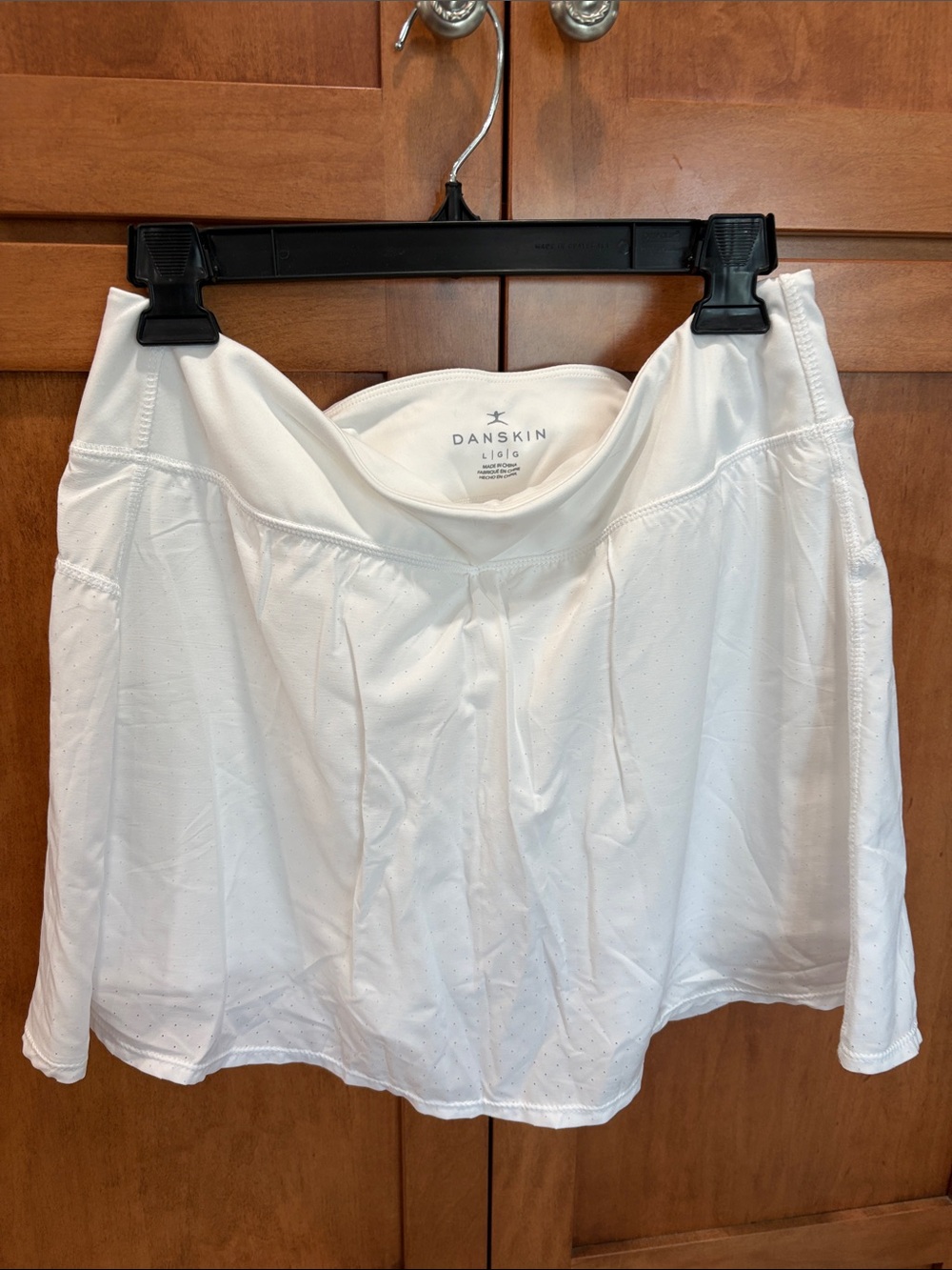 Danskin White Perforated Athletic Skort